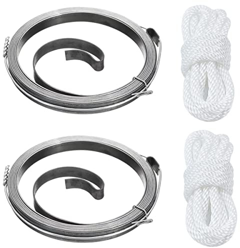 ZAMDOE Recoil Pull Start Starter Spring for GX160 GX200 GX120 168F 170F Engine, 28442-ZH8-003 Spring with Recoil Starter Pull Rope, for Lawn Mower Generetor Engine(2 Set)