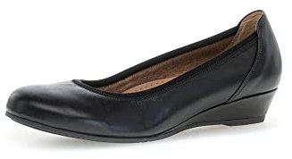 Gabor Damen Keilpumps, Frauen Absatzschuhe,Moderate Mehrweite (G),Abendschuhe,Slip-ons,Ballerina-Schuhe,Ballett-Schuhe,schwarz,44 EU / 9.5 UK