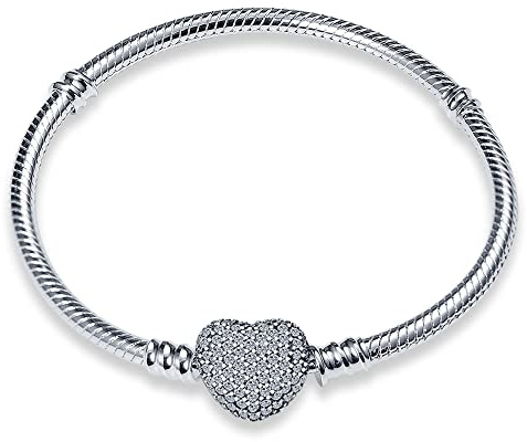 Pandach Bracelet en Argent 925 Pour Femme for charms, Bracelet serpentine Compatible avec Pandora Charms