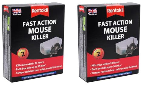 RLPSF135 Rentokil Fast Action Mouse Killer, multicolored, 2 pieces (Pack of 2)