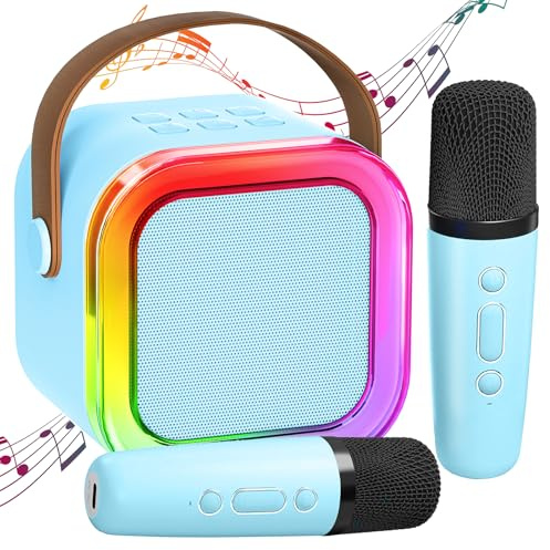 Wowstar Karaoke Machine 2 Mikrofon K12 Blå 2