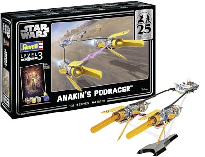 Revell Modellbau, EP1 Anakin's Podrace, Bausatz, Maßstab 1:31, 53 Teile, Bastelset ab 10 Jahren, Detailgetreues Modell, Raumschiff, Authentische Nachbildung