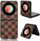 COQUE Funda para Teléfono ZTE Nubia Flip, Funda Plegable para Teléfono con Patrón de Dos Tonos Funda ZTE Nubia Flip-Brown
