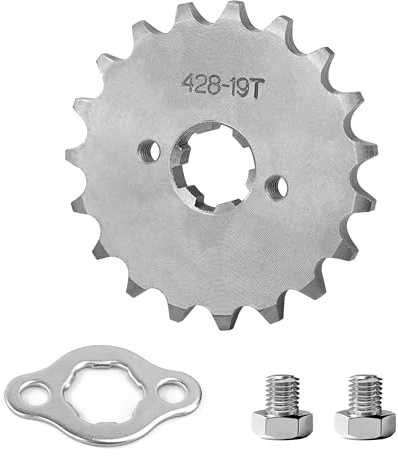 Tunejoy Moto Pignone 428 19T 20mm Motore Pignone Anteriore per 50cc 70cc 90cc 110cc 125cc Dirt Pit Bike Mini Bike ATV 4 Ruote Moped