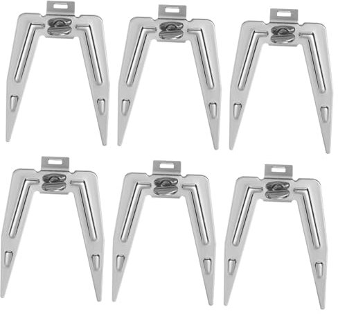 YARNOW Set 6 Forchette Rotanti Per Pollo e Carne, Accessori Per Barbecue e Forno, Forchette in Acciaio Resistente Per Grigliate Domestiche e Arrosti Al Forno