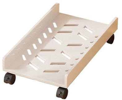 CPU-Halterung CPU-Ständer für PC-Gehäuse, Mobile CPU-Stativwagen Universalrad PC-Turmständer Passend für die meisten PC unter Schreibtisch (schwarz/weiß) PC Turmständer(weiß)