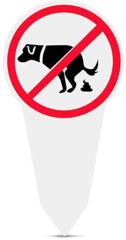 YARNOW Cartello in Pvc Resistente alle Intemperie per Escrementi di Cane Picchetto da Giardino, Segnaletica per Prato e Parchi in Comunità, Avviso Pulizia Aree Esterne