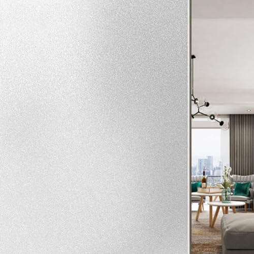 Pellicola in vetro smerigliato elettrostatico per finestre, 40 cm x PVC, adesivo per la privacy, traslucido opaco, senza colla