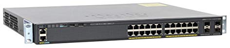 Cisco Catalyst 2960X-24PS-L - Switch di rete a 24 porte Gigabit Ethernet, budget PoE 370 W, 4 porte uplink SFP da 1G, garanzia limitata a vita con formula avanzata (WS-C2960X-24PS-L)