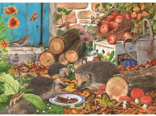 The House of Puzzles - Garden Helpers Jigsaw - 1000 Piece Jigsaws For Adults, Artist Illustrated, Scenic Landscape, Deluxe Puzzle Gifts