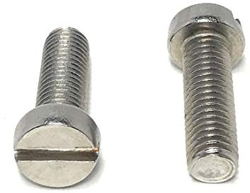 M8-1.25 x 25 Stainless Steel Slotted Cheese Head Machine Screw DIN84 A2 M8x25 (10 Pieces)