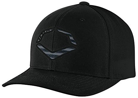 EvoShield unisex adult Usa Hat, Black, Small-Medium