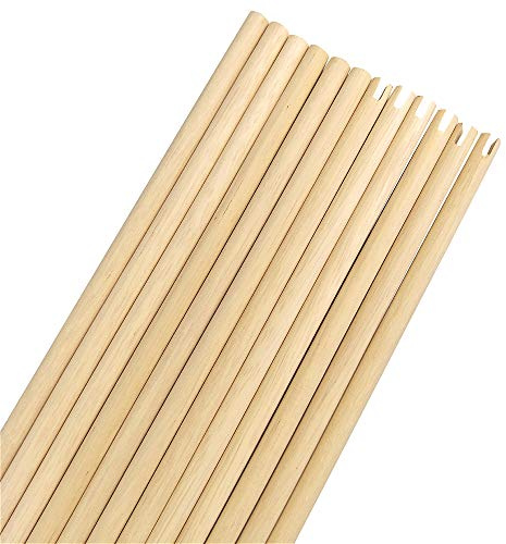 SHARROW Arbres de Flèche en Bois de Tir à l'arc Tiges de Flèches Faites à la Main 8mm/8.5mm/9mm Diamètre pour DIY Flèche de Arc Classique Traditionnel Arc Long (12pcs, 8mm Diamètre)