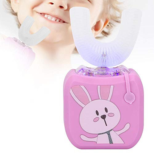 Brosse À Dents Pour Enfants En Forme De U, Brosse De Nettoyage Des Dents Électrique Intelligente Avec Motif Mignon Pour Les Enfants De 8 À 14 Ans, Outil De Soins Bucco Dentaires(Rose)