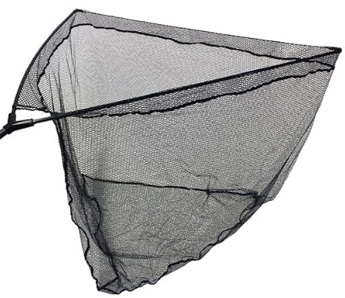 42 INCH RUBBER CARP FISHING LANDING NET BLACK RUBBERISED MESH + 2M NGT HANDLE
