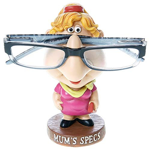 HTUK Novelty Comic Specs Glass Holder Dad Grandad Nan Mum Reading Glasses Stand Gift For Parents Gift For Grandparents (Comic Mum)
