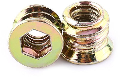 20 Pezzi Inserto Filettato M6 M8 M10 Dado a Pressare Bussole Filettate in Ottone Filettatura Interna Dadi Zigrinati Dadi Incorporati per Parti in Plastica da Calore o Ultrasuoni in Parti di(M6*10mm)