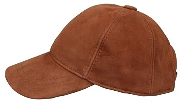 HATSQUARE Suede Leather Baseball Cap Adjustable Dad Plain Hat Stylish Classic for Women Men Unisex (Brown)
