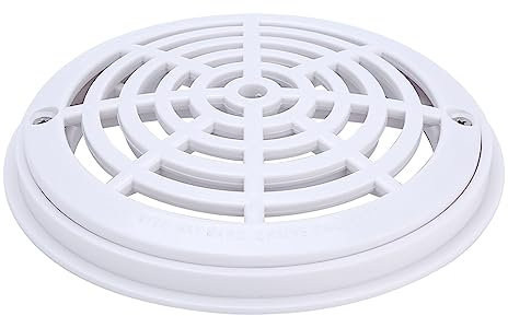 Cubierta de Drenaje Principal Redonda Piscina, 8 Pulgadas Reemplazo de la Cubierta de Drenaje Piscina Cubierta de Drenaje Principal de Fondo Redondo para Piscina Masaje Piscina SPA (1Pcs)