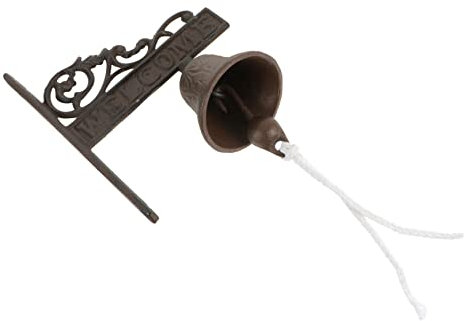 ABOOFAN 1stk Schmiedeeiserne Türklingel Nachtlichter in Die Wand Stecken Zitternde Wandmontierte Türklingel Glockenspiel Für Draußen Hand Service Glocke Schwer Eisen Türschnalle Altmodisch