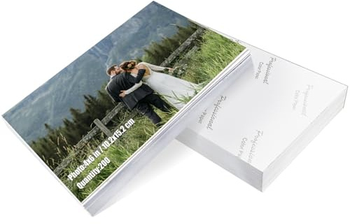 Vasemouh Glansigt 10 x 15 fotopapper, 200-pack glänsande fotopapper för skrivare 10 x 15 cm