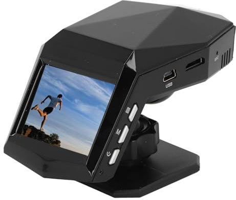 Dash Cam HD, Telecamera da Cruscotto da 2 Pollici con Grandangolo da 170°, Visione Notturna, Monitor di Parcheggio 24 Ore su 24, Registrazione in Loop, Rilevamento del Movimento