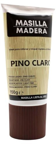 CABLEPELADO – Masilla para Madera Color Pino Claro – Reparadora de Agujeros y Grietas – Lista para Usar – Ideal para Interiores – Acabado Lijable y Pintable – Formato en Tubo de 150 g