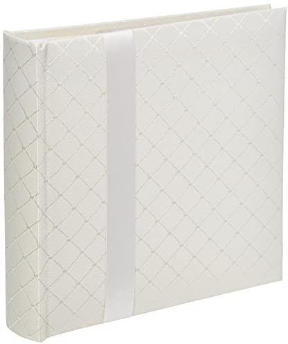 Pioneer DA200FDR Fabric Diamond Ribbon Wedding Photo Album, Holds 200 4x6 Photos, 2 Per Page Color May Vary