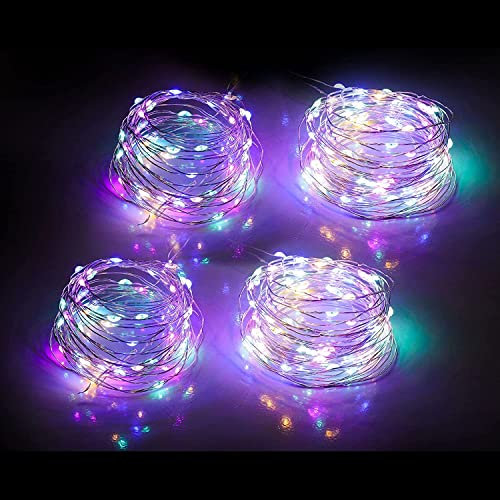 LED Lichterkette Batterie - 5 Stück 2M 20LEDs Mini Lichterkette mit Batterie, Lichterkette Draht, LED Beleuchtung Batteriebetrieben Deko für Flasche, Weihnachtsbaum Hochzeit Balkon Party Deko