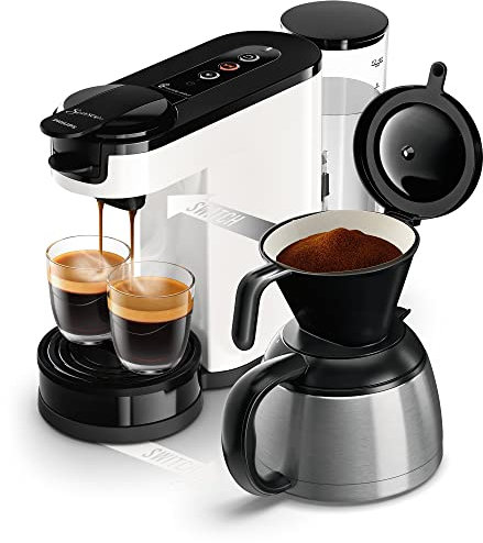 Kaffeemaschine 2 in 1 Senseo Switch Philips HD6592/05, 2 in 1 mit Filter und Pod, isolierte Verse, Crema Plus