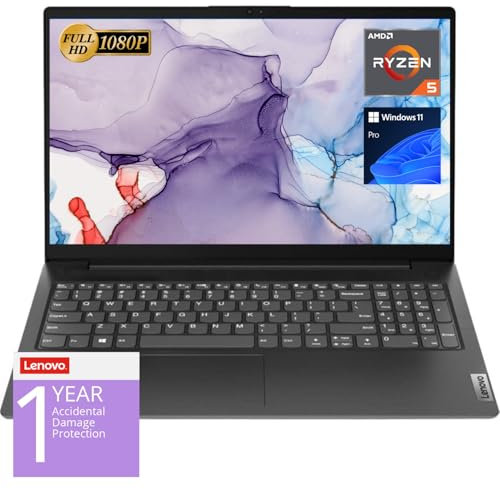 Lenovo V15 - Portátil con visualización FHD de 15,6 pulgadas, procesador AMD Ryzen 5 5500U Hexa-core (Beat Intel i7-1065G7), 16 GB de RAM, 512 GB SSD, HDMI, RJ45, teclado numérico, Wi-Fi, Windows 11