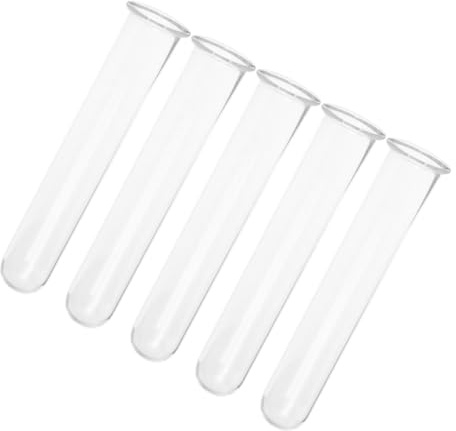 GANAZONO 5pcs Glass Hydroponic Vase Test Tube Plant Water Tube Decor for Home Office