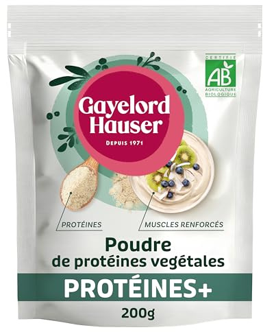 GAYELORD HAUSER – Poudre de Protéines végétales Bio – 2 Cuillères à Soupe - 16 g de Protéines – Adaptée aux Végétaliens – À Mélanger dans Smoothies, Yaourts ou Shaker – 200 g