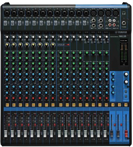 Yamaha MG20 20-Input 6-Bus Mixer,Black