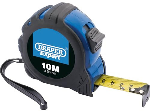 Draper 82816 Expert - Cinta métrica profesional de 10 m, color negro y 10 m
