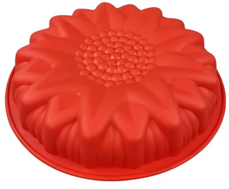 GMMH silikonbakform solros design 2 kakor bakform kakform brödbakform fruktform (röd)