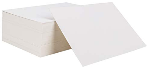 Tarjetas de Papel Blanco 100 Piezas Tarjetas para Escribir Bloc de Notas para DIY Mensaje Pintada Tarjeta de Felicitación en Blanco 14,6 x 9,7 cm