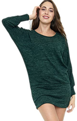 Van Der Rich ® - Abito in Maglia Stile Oversize con Maniche a Pipistrello - Donna