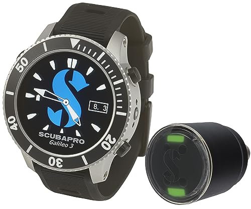 SCUBAPRO Galileo 3 (G3) Avec Emetteur Smart Pro + Tauchen Schnorkel, BlackOne, Einheitsgröße
