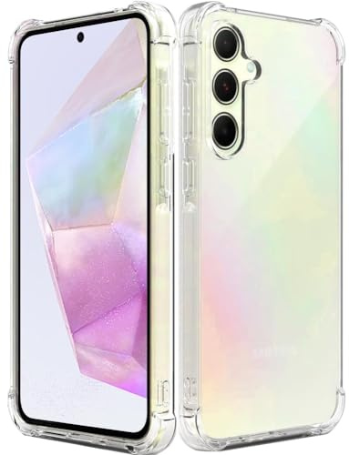 Folmeckat Samsung Galaxy A35 5G Coque téléphone Portable,Transparent 6.6 | Samsung Galaxy A35 5G Coque téléphone Portable,Transparent Renforcé Coins TPU Souple Absorption des Chocs Couverture