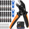 Kit Crimpatura per Impianti Fotovoltaici per 1.5-2.5/4.0/6.0 mm²,1 pinza crimpatrice,12 paia di connettori maschio/femmina, 14 paia Connettori Fotovoltaici e 2 chiavi inglesi per connettori solari