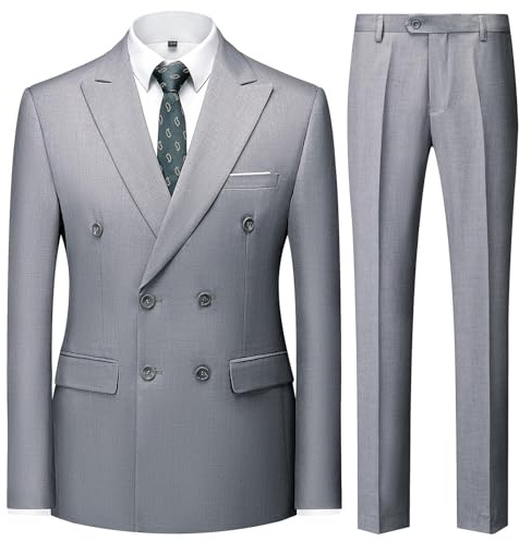 KUDMOL Costume Homme 2 Pieces Mariage Slim Fit d'affaires à Deux Boutons