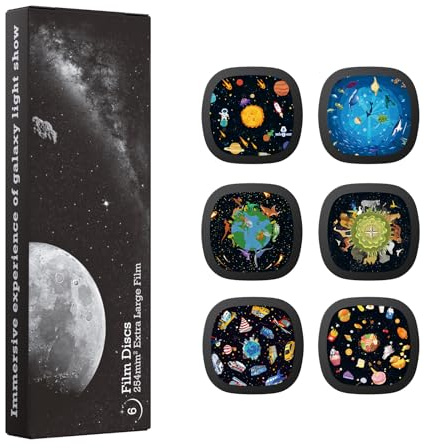 Ainael Galaxy Disque pour projecteur – Diapositive Ultra HD Compatible avec Le projecteur Ainael Galaxy et Les modèles SKE-TKQ01 & BL-DQY02 (Pro Version) – Lot de 6 disques (Kid)