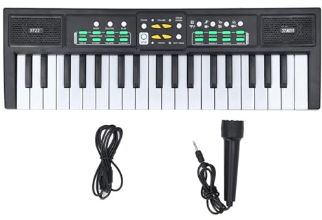 Piano électronique portable à 37 touches pour enfants - Instrument de musique éducatif avec microphone
