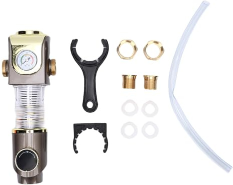 Odorkle Filtre à Eau pour Toute la Maison, avec Technologie de Lavage à Contre-courant Alimentée à L'eau, écran Filtrant en Acier Inoxydable 316L