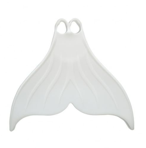 kowaku Monopalme Sirène Hydrodynamique Monopalme Sirène Souple Palme Unique en Caoutchouc pour Nageurs, Apnéistes, Piscine, Apnée , Blanc , M