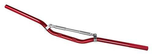 Manubri in alluminio per moto personalizzati, diametro 22 mm, contorto colori, barra di rinforzo, rosso