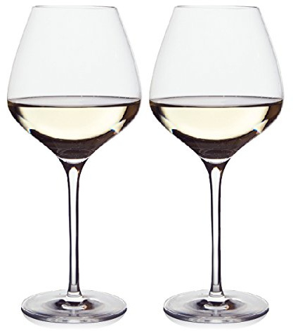 The One Wine Glass - Perfectly Designed Shaped Wine Glasses For All White Wines By Master Sommelier Andrea Robinson, Premium Set Of 2 Crystal (without lead) Glasses, Break Resistant White Wine Glasses