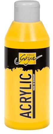 Unbekannt KREUL 84203 - Solo Goya Acrylic Giallo cadmio, flacone da 250 ml, Vernice acrilica cremosa e Versatile in qualità da Studio, a Base d'Acqua, ad Asciugatura Rapida e Opaca.