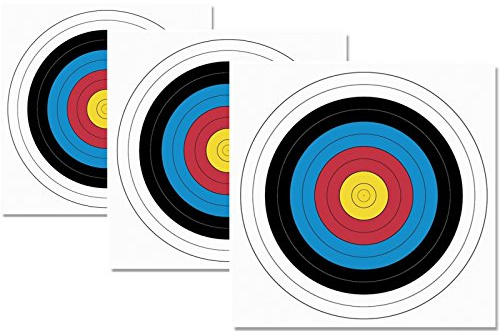 JVD 10er Set 40x40cm FITA WA Papier Zielscheibe Bogenschießen Zielscheibe Weiß